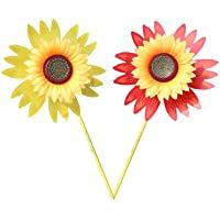 Hileyu 2 Piezas Girasol Molinillo de Viento Molinillo de Viento para niños Molinillo de Viento de Fiesta Viento Spinner…